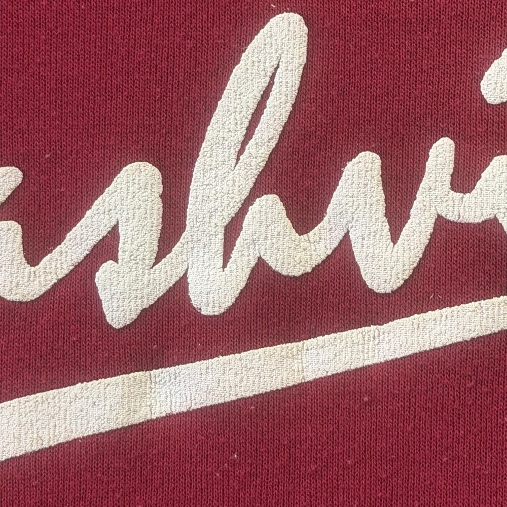 Vintage 80s Nashville Sweatshirt Womens Large Jerzees USA Red Graphic Crewneck - Picture 3 of 5